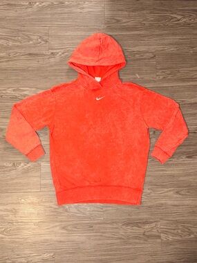 Nike Hoodie Center Swoosh Logo Coral Pink Women’s Size XS Oversized DD5840-673